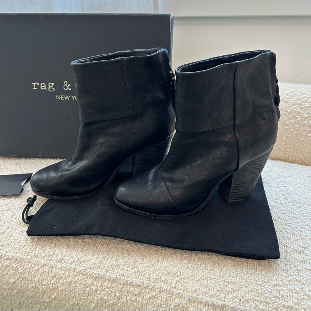 Rag & Bone Classic Black Newbury Ankle Boots - Picture 3 of 11